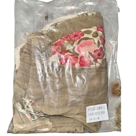 POL Patchwork Boho Hippie Pants Linen Blend Lounge Bohemian Festival Size M NWT - Picture 11 of 12